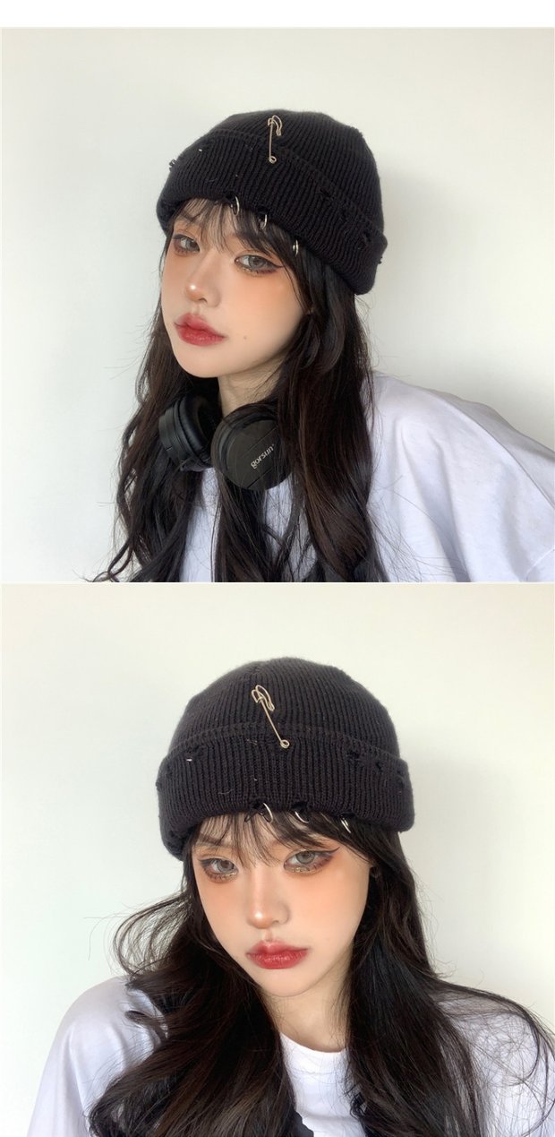Warme und dicke Hip-Hop Skullcap für Frauen in modischer Kleidung
