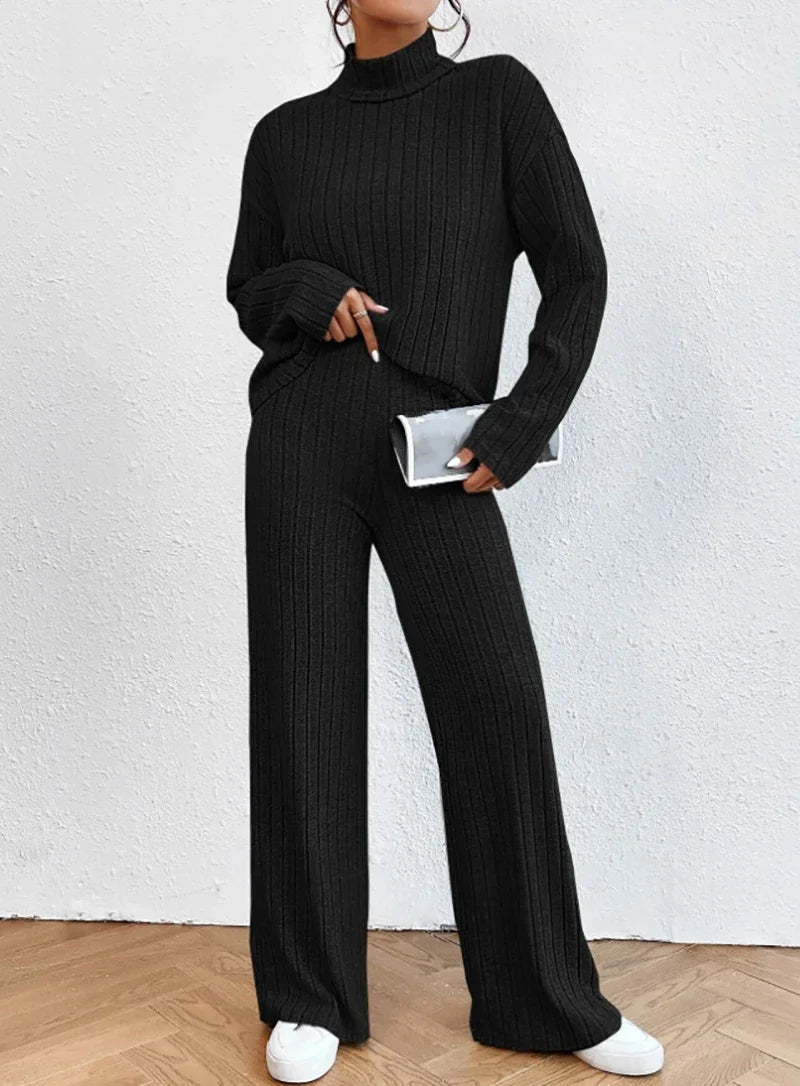 Lillymoda | Alexa - Lässiges Strickset für Frauen [Pullover + Hose]