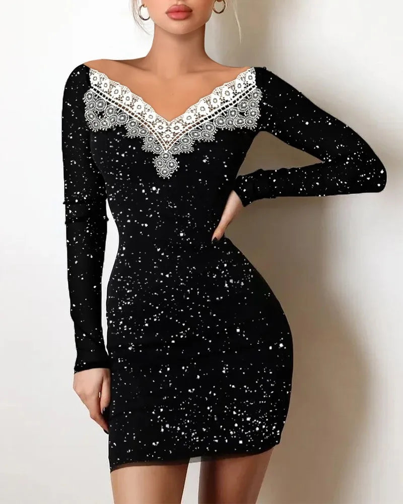 Lillymoda | Emely - Schulterfreies Paillettenkleid für Frauen