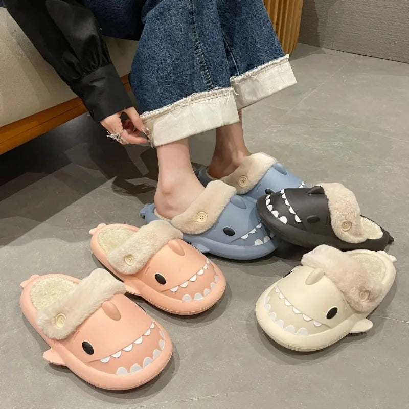 Lillymoda | Fluffy Slides - Rutschfeste Plüsch Innenschlappen
