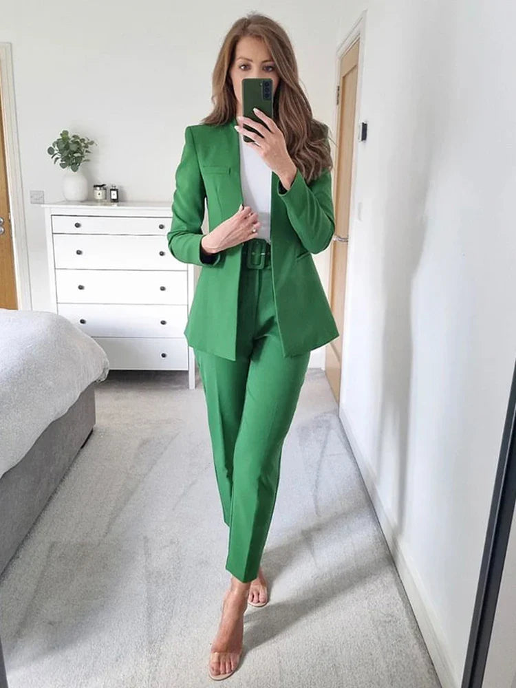 Lillymoda | Chloe - Stilvolles Business-Set für Frauen [Blazer+Hose]