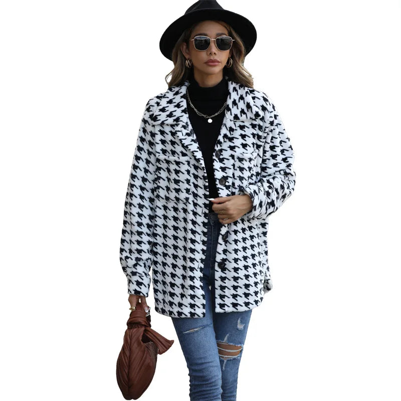 Lillymoda | Alana - Lange Jacke mit Flanellkragen