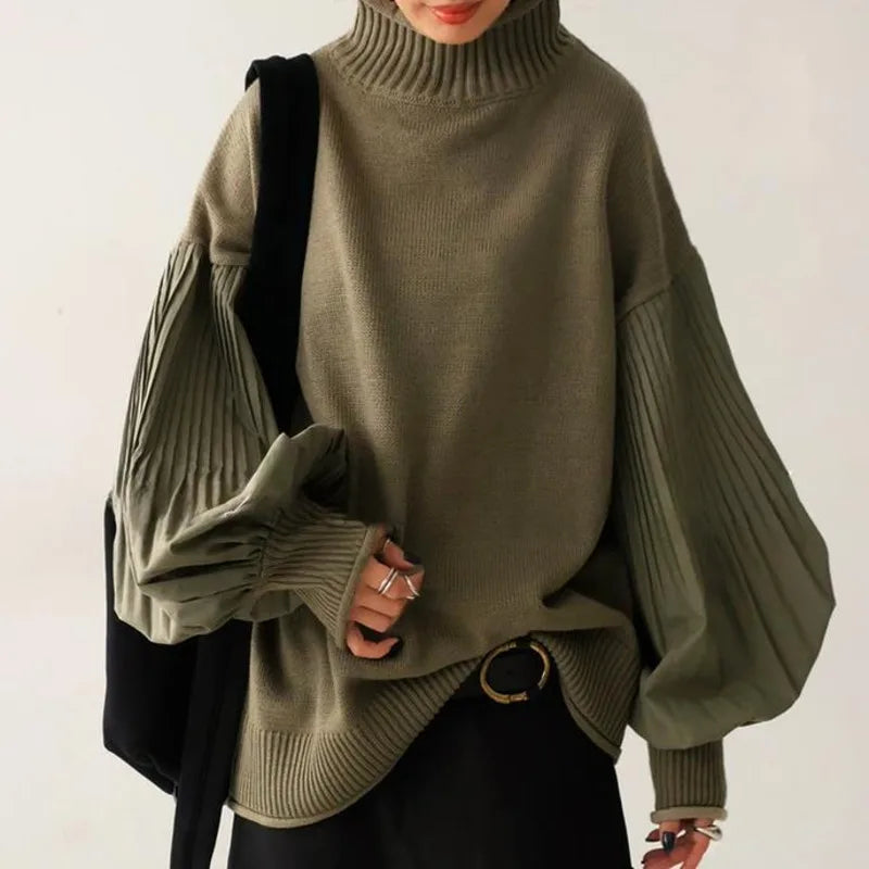 Lillymoda | Jaycee - Pullover mit Plissee-Laternenärmeln