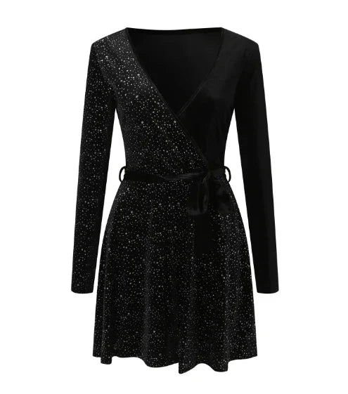 Lillymoda |  Sofia - Schickes Kleid mit Paillettenbesatz