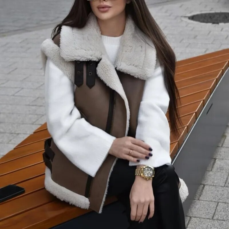 Lillymoda | Abigail - Suède Stylisches Wintergilet