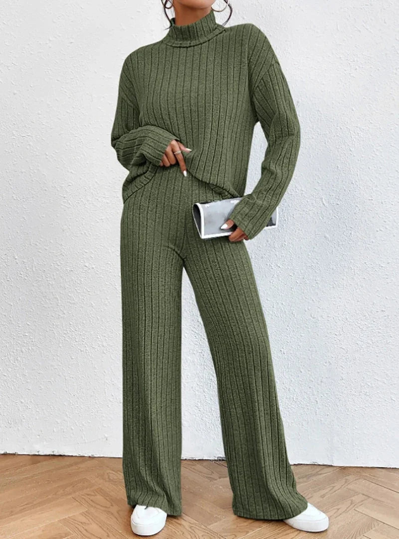 Lillymoda | Alexa - Lässiges Strickset für Frauen [Pullover + Hose]