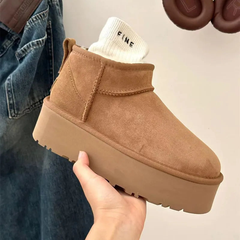 Lillymoda | Amaris - Winterpelzstiefel mit dicken Sohlen für Frauen