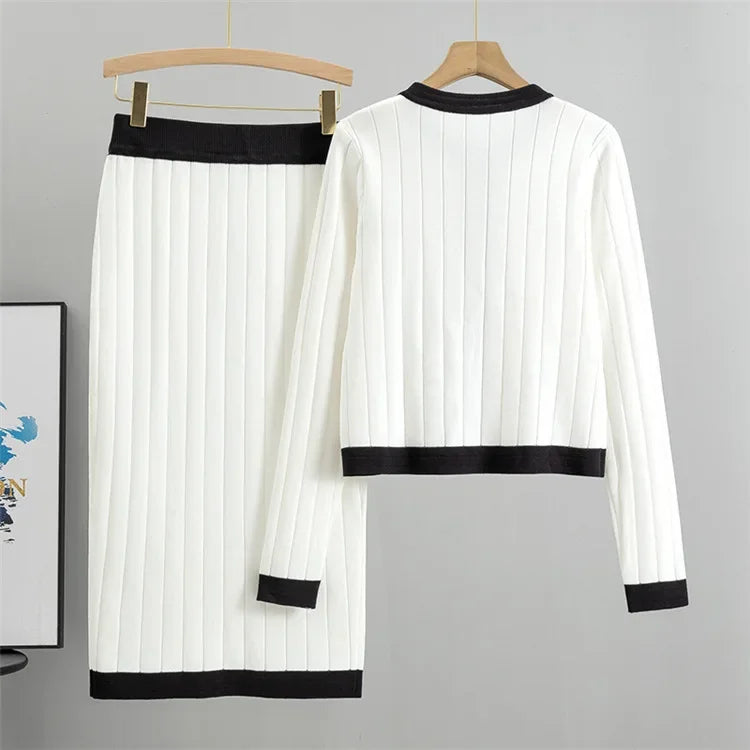 Lillymoda | Isabela - Vintage-Strick-Set [Blazer+Rock]