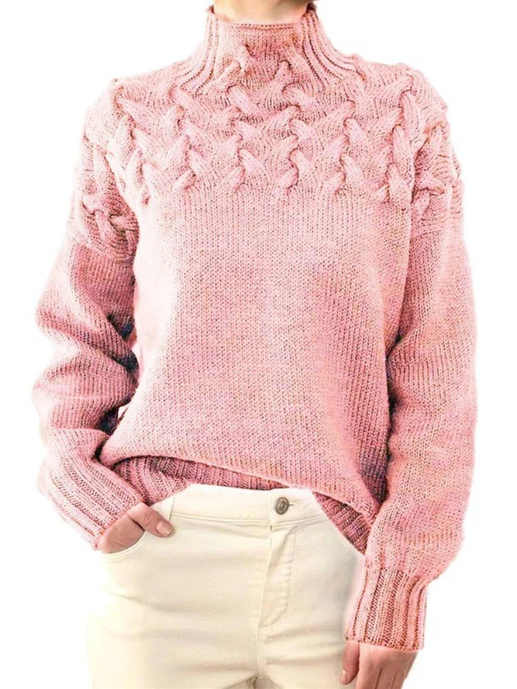 Lillymoda | Charlotte - Strickpullover mit Rollkragen für Frauen