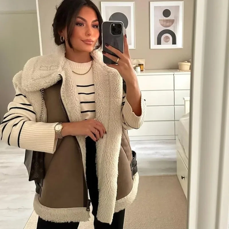 Lillymoda | Abigail - Suède Stylisches Wintergilet