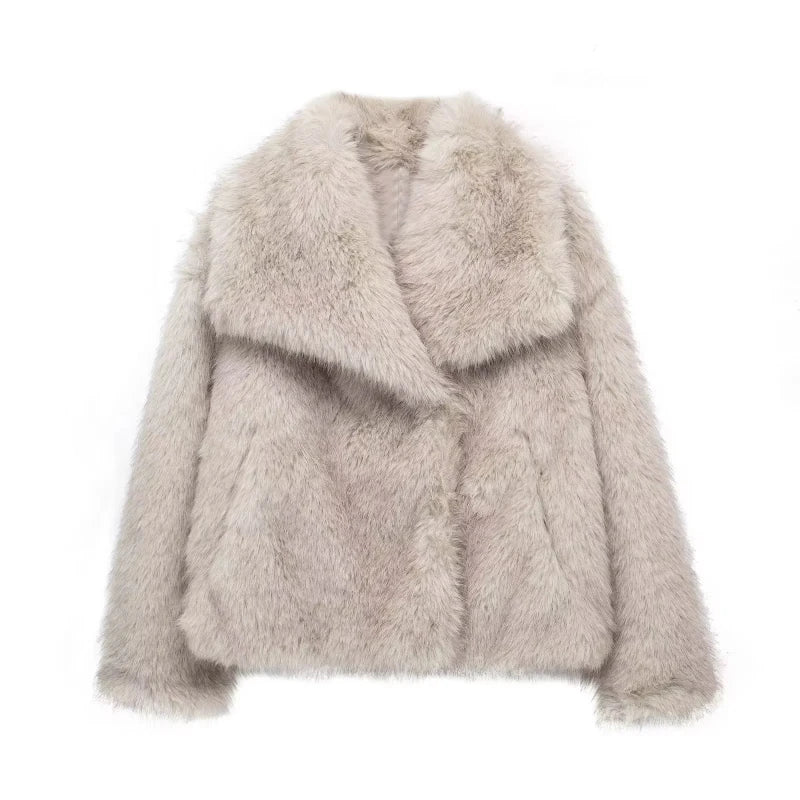 Lillymoda | Ariella - Plüsch Winter Pelzmantel