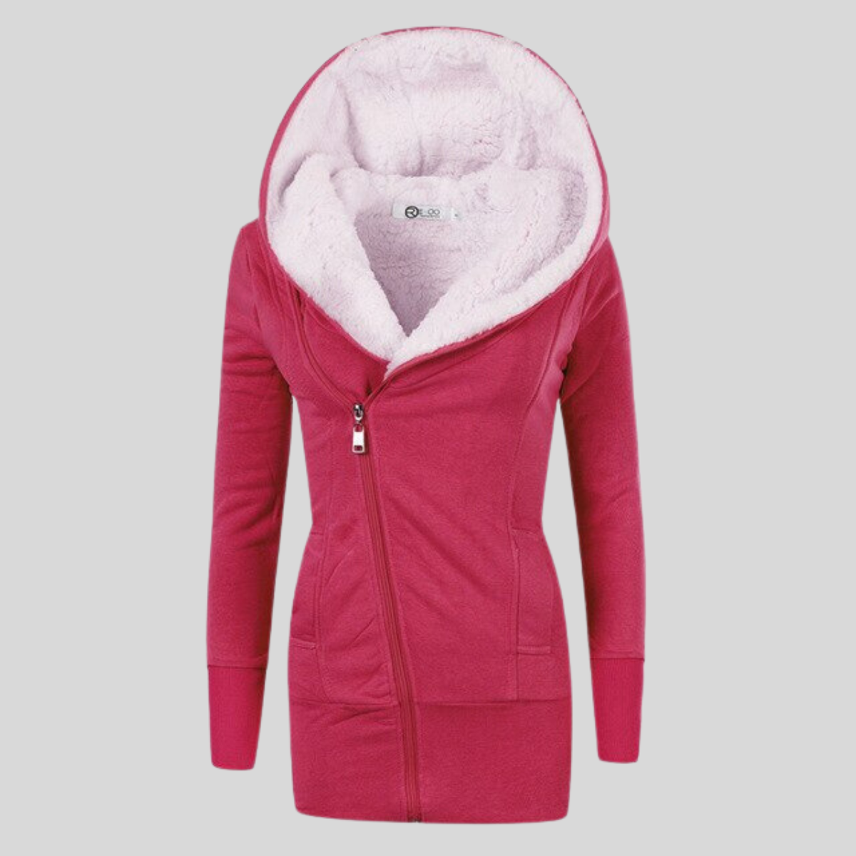 Lillymoda | Annika - Fleece-Kapuzen-Strickjacke
