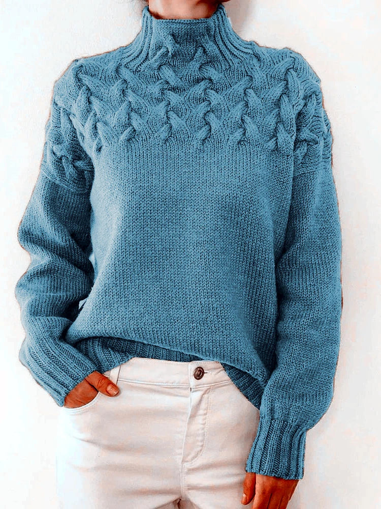 Lillymoda | Charlotte - Strickpullover mit Rollkragen für Frauen