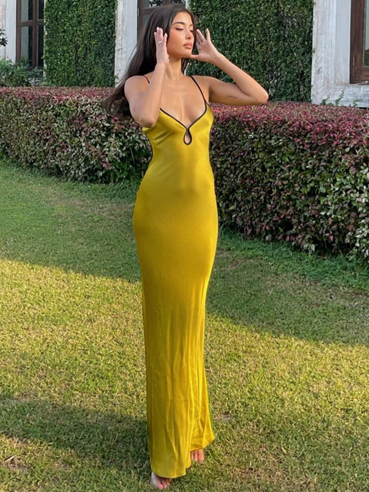 Lillymoda | Gracie - Stylisches Maxikleid mit Schnürung