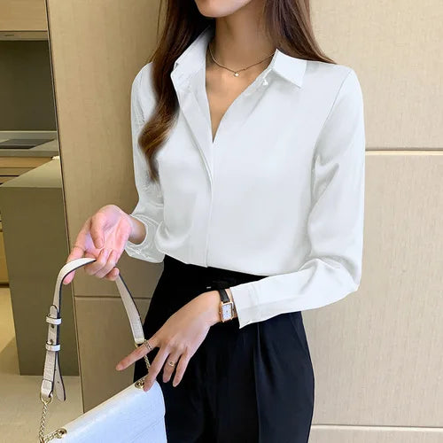 Lillymoda | Amanda - Stilvoll Elegante Satinbluse