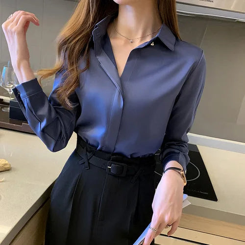 Lillymoda | Amanda - Stilvoll Elegante Satinbluse