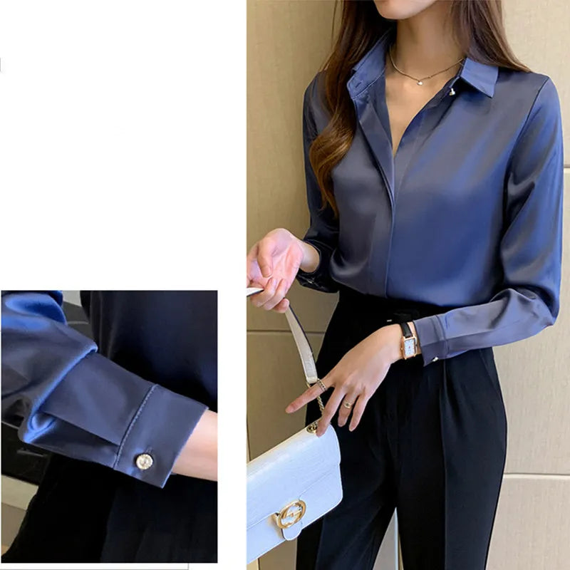 Lillymoda | Amanda - Stilvoll Elegante Satinbluse