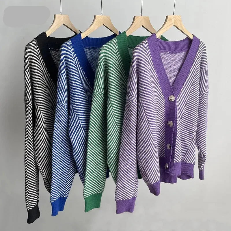 Lillymoda | Addilynn - Weicher Gestreifter Strickpullover