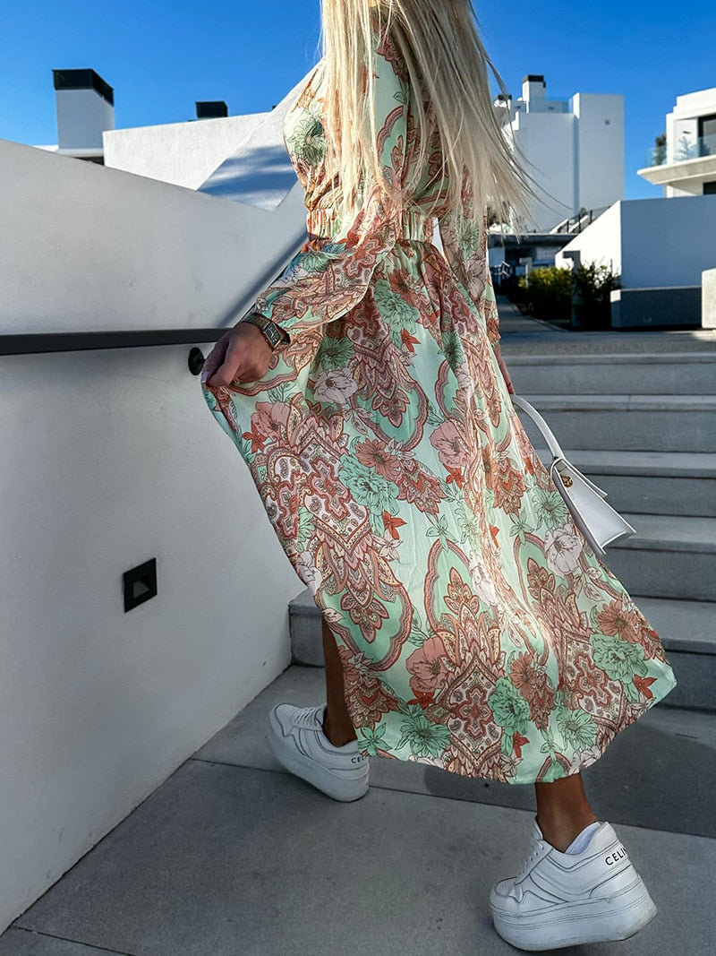 Lillymoda | Gladys - elegantes Boho Maxikleid