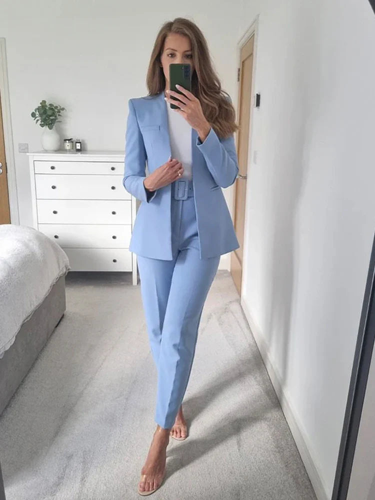 Lillymoda | Chloe - Stilvolles Business-Set für Frauen [Blazer+Hose]