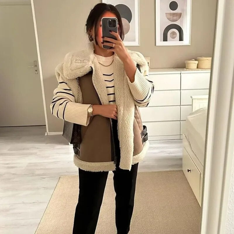 Lillymoda | Abigail - Suède Stylisches Wintergilet
