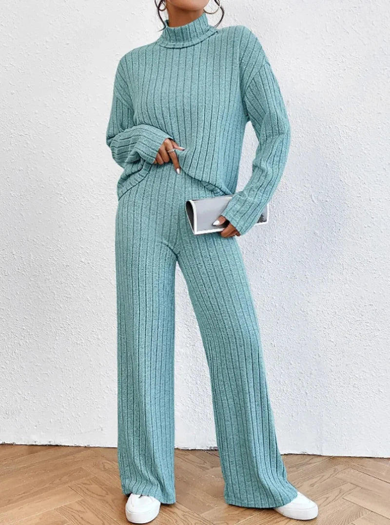 Lillymoda | Alexa - Lässiges Strickset für Frauen [Pullover + Hose]