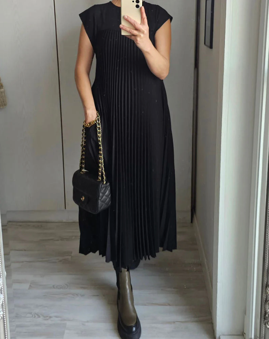 Lillymoda | Carolina - Elegantes Plissee Boho-Kleid