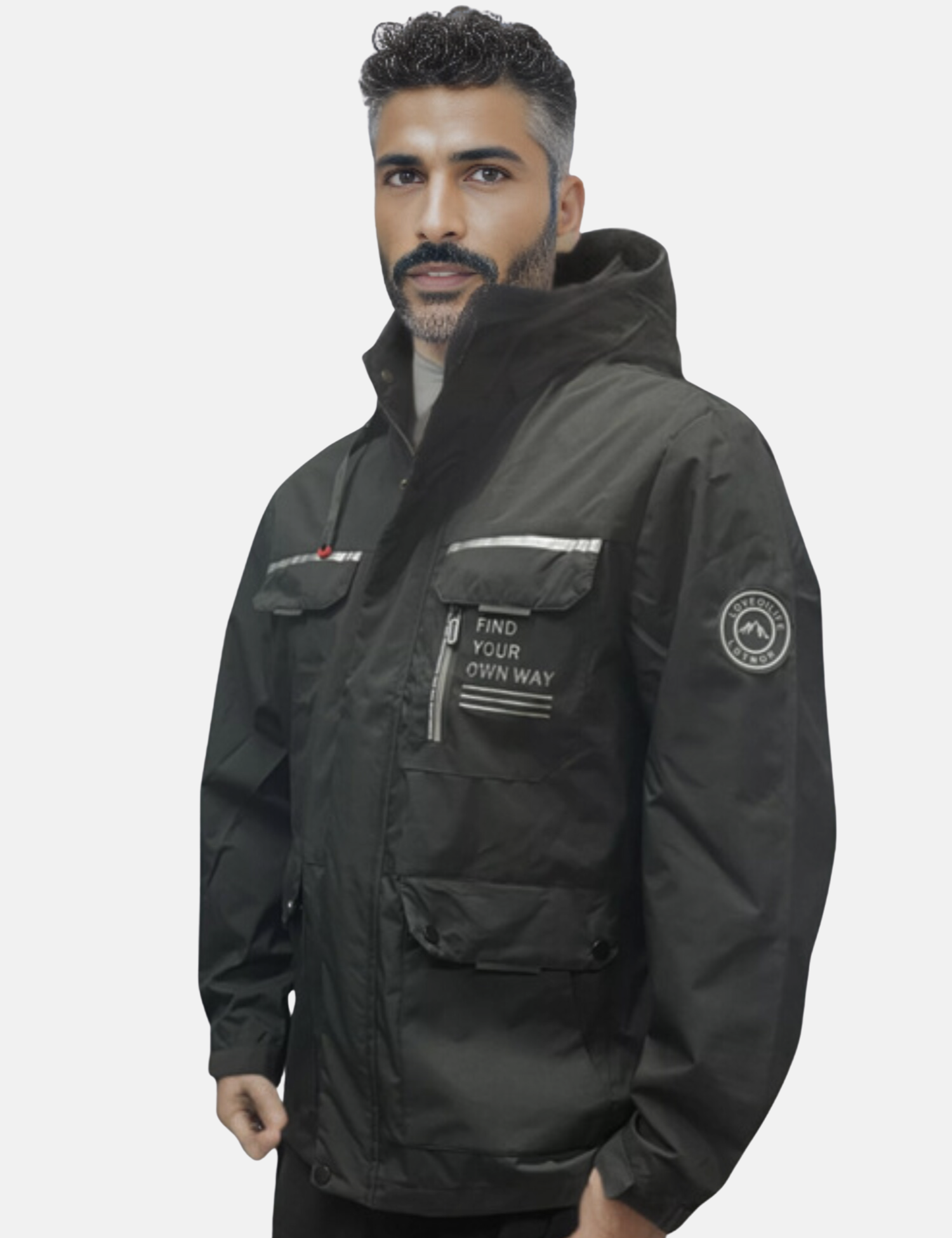 Schneefeste Jacke | Wasserdicht | Mit Kapuze | Einsatzjacke | Winterjacke für Herren