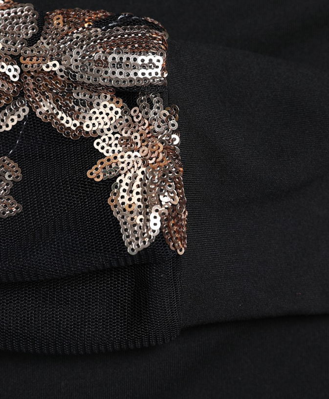 Darlin – Kaltes Tank-Top mit Florale Pailletten