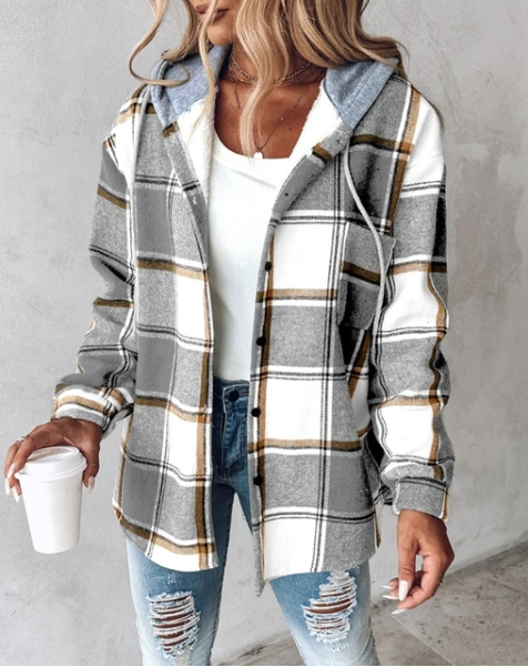 Lillymoda | Heaven - warmer karierter Kapuzenpulli