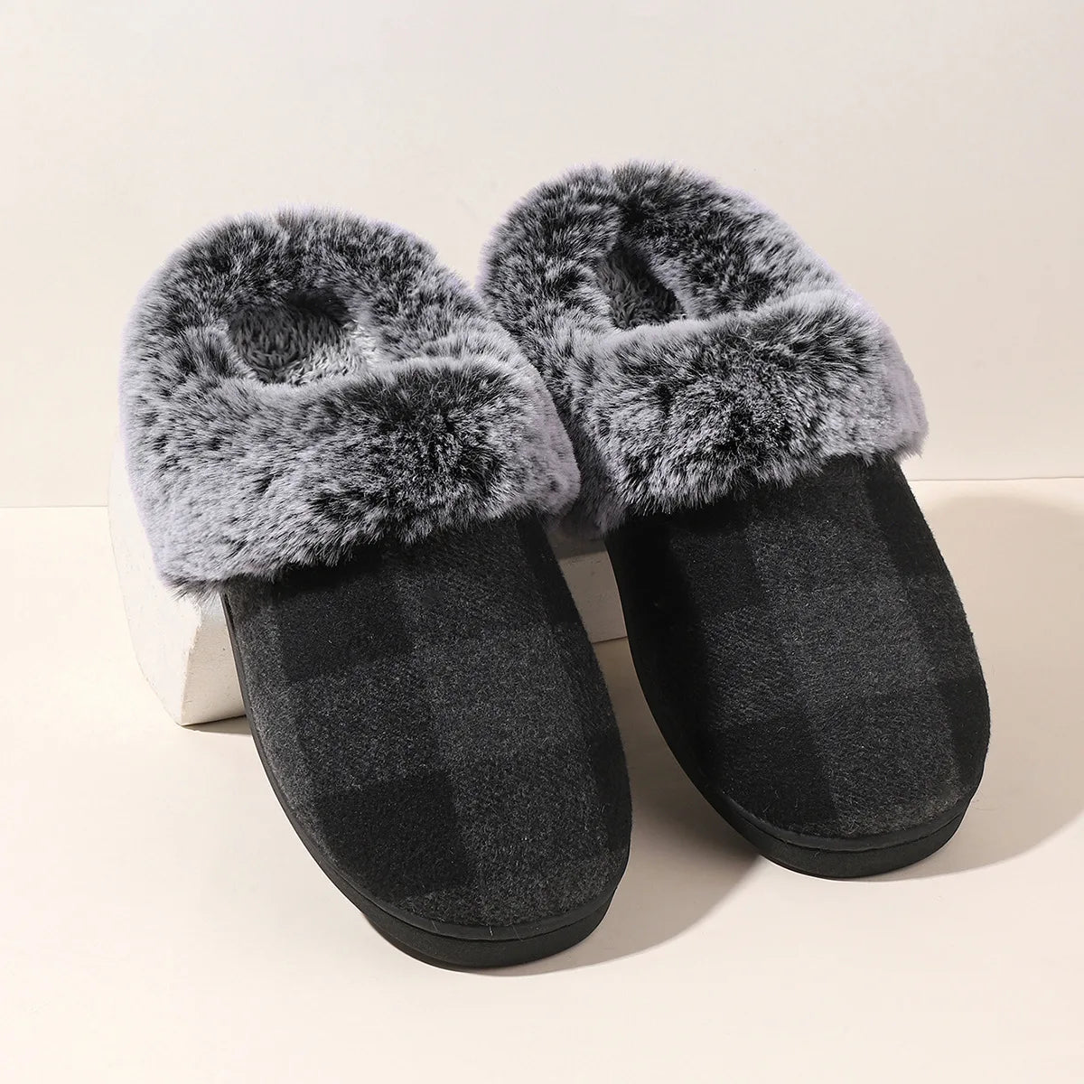 Lillymoda | Cozy Plaid - dicke gemütliche Fleece-Pantoffeln