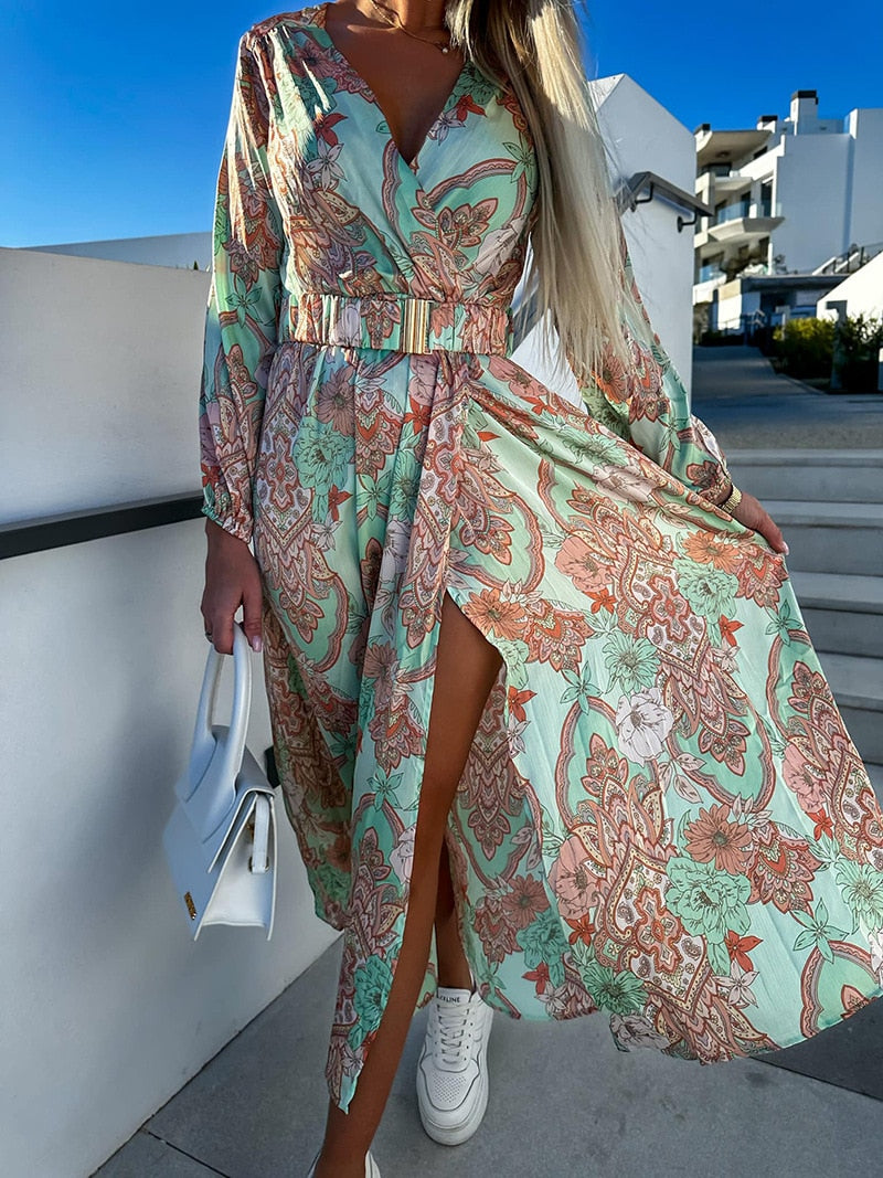 Lillymoda | Gladys - elegantes Boho Maxikleid