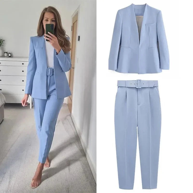 Lillymoda | Chloe - Stilvolles Business-Set für Frauen [Blazer+Hose]