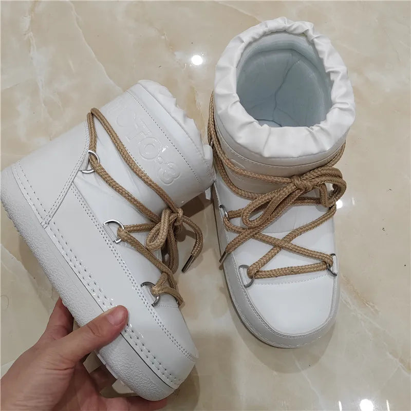 Lillymoda | Bonnie - flauschige schnürstiefel für den winter