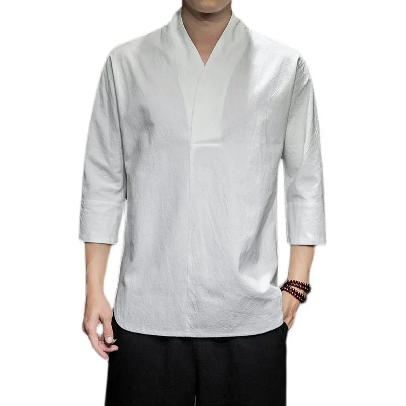 ZhenShan Traditionelles Herren-Kimono-Shirt
