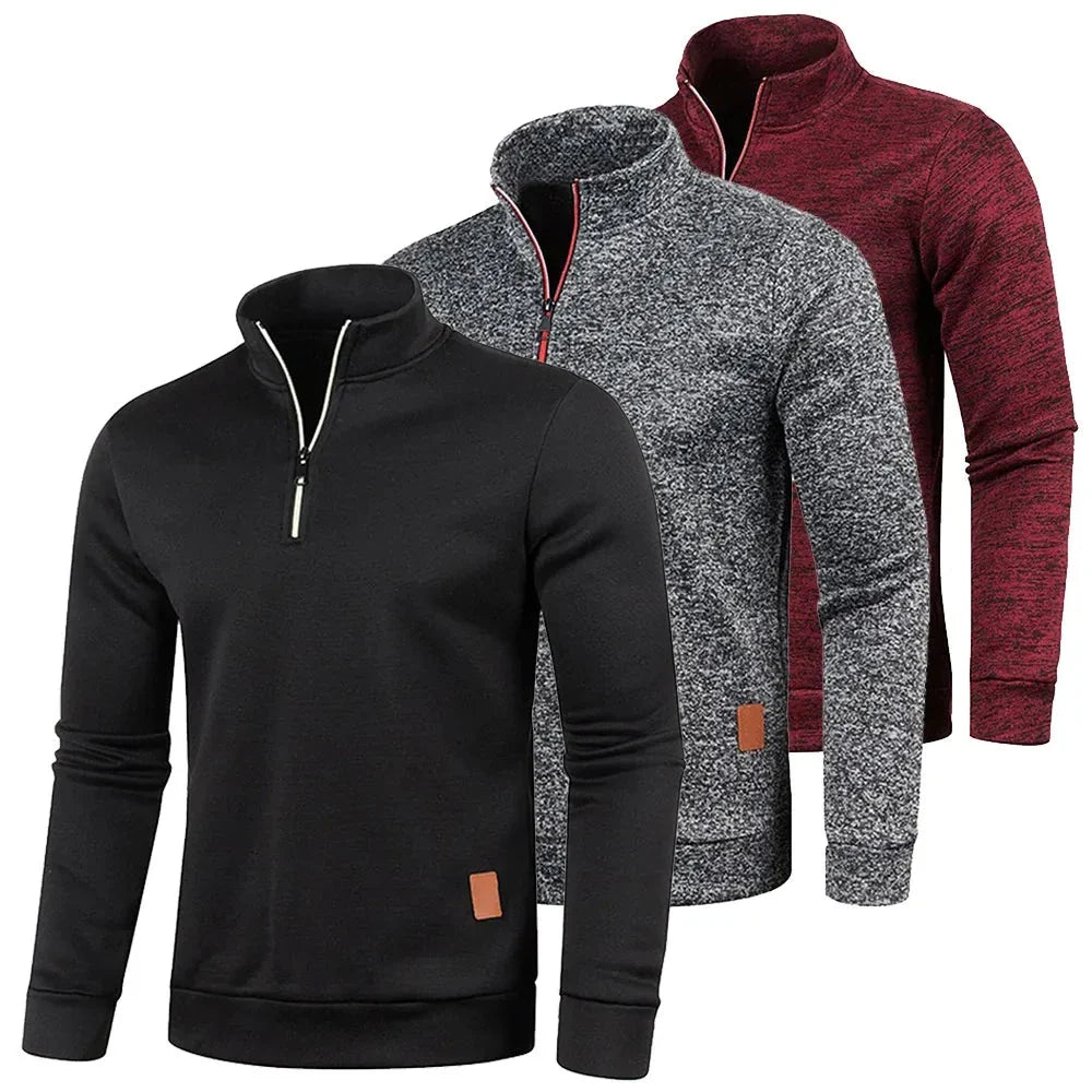 Lillymoda | Henry - Rollkragenpullover mit halbem Reißverschluss
