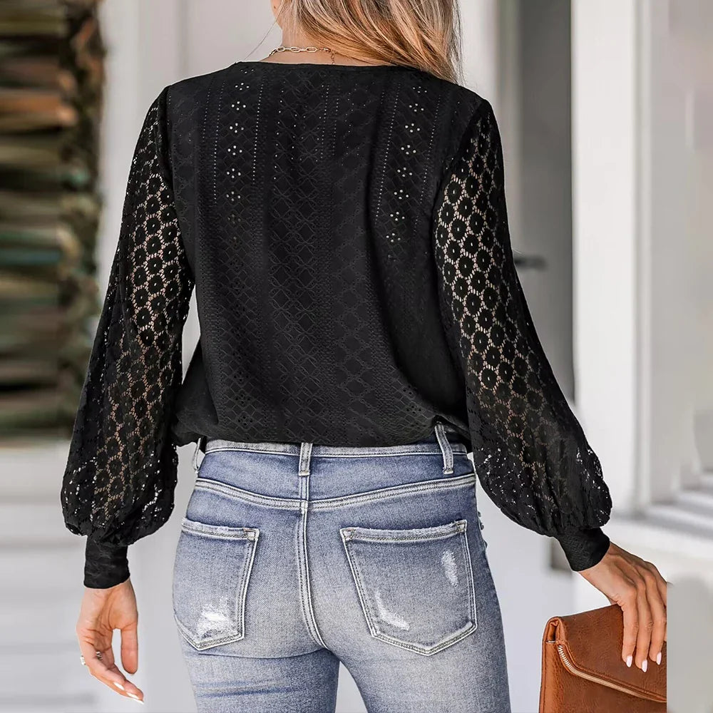 Lillymoda | Kelsey - Stilvolles Vintage Spitzen Top