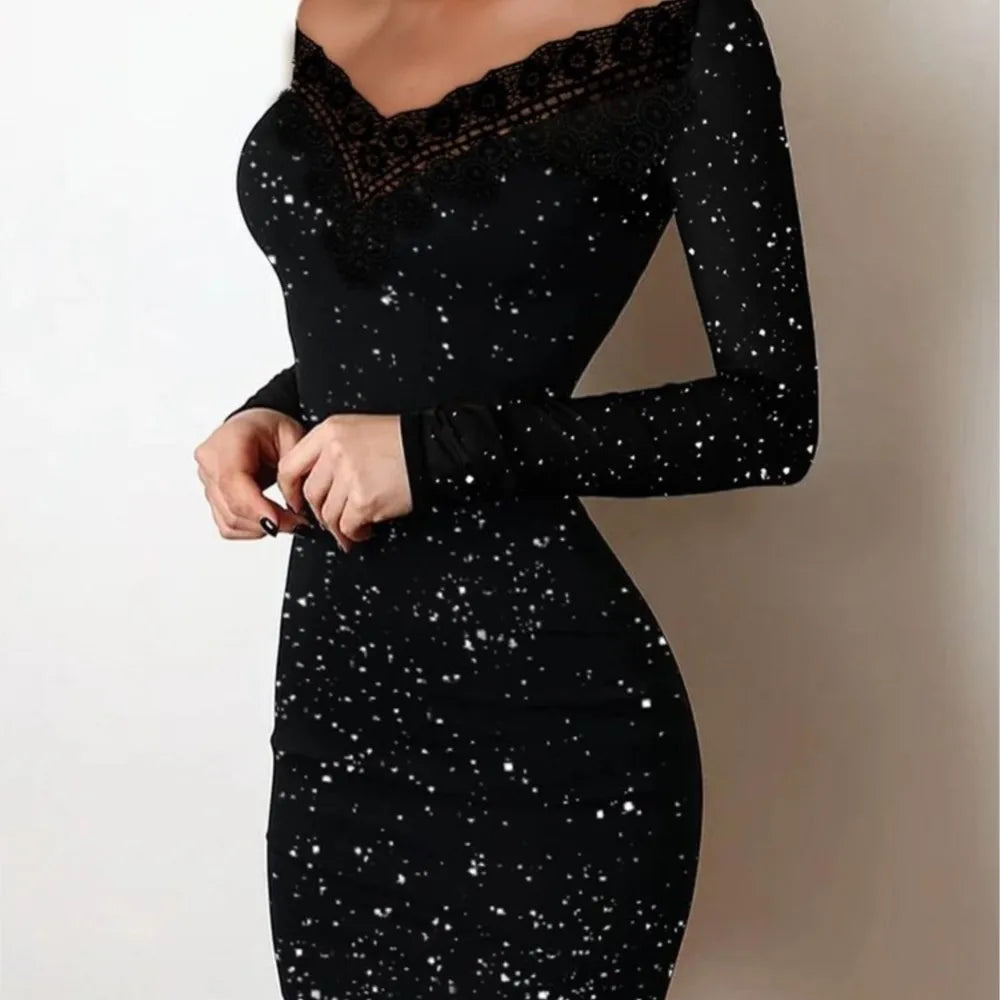 Lillymoda | Emely - Schulterfreies Paillettenkleid für Frauen