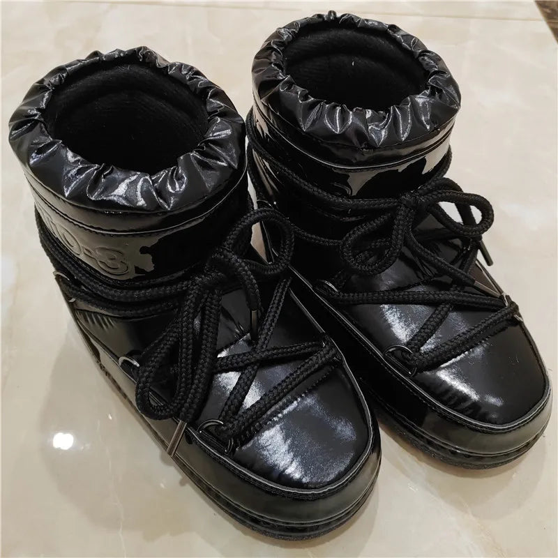 Lillymoda | Bonnie - flauschige schnürstiefel für den winter