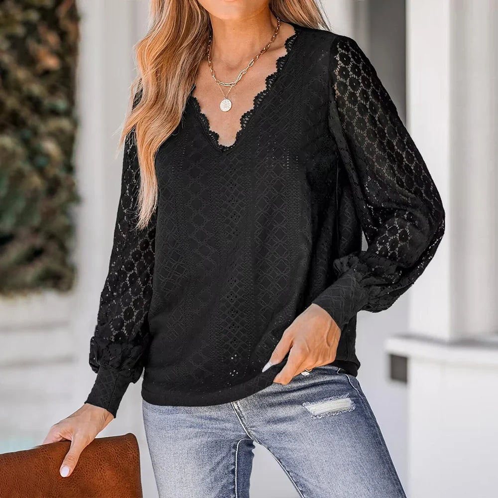 Lillymoda | Kelsey - Stilvolles Vintage Spitzen Top