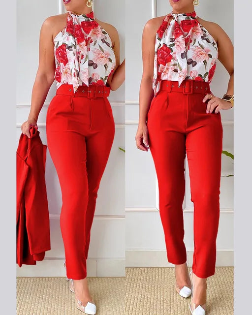 Lillymoda | Ella - Lässiges Büro-Set [Oberteil+Hose]