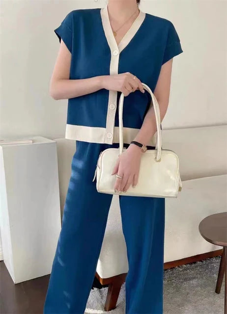 Lillymoda | Camille - Schickes Strickset [Oberteil+Hose]