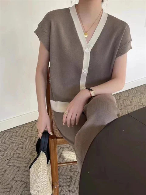 Lillymoda | Camille - Schickes Strickset [Oberteil+Hose]
