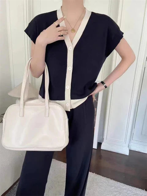 Lillymoda | Camille - Schickes Strickset [Oberteil+Hose]