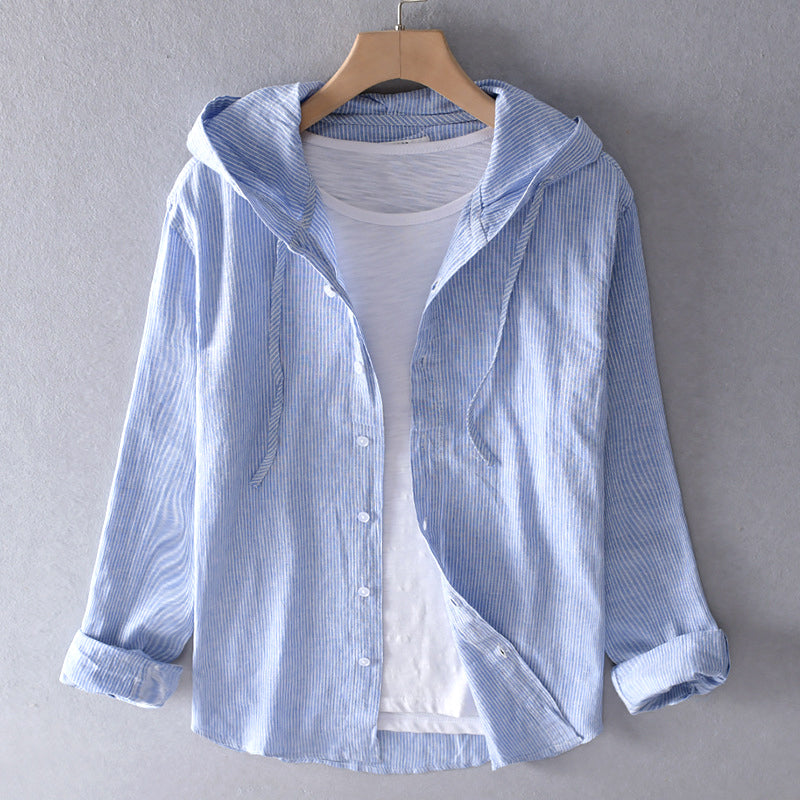 Lillymoda | Polly - atmungsaktive gestreifte Kapuzenbluse