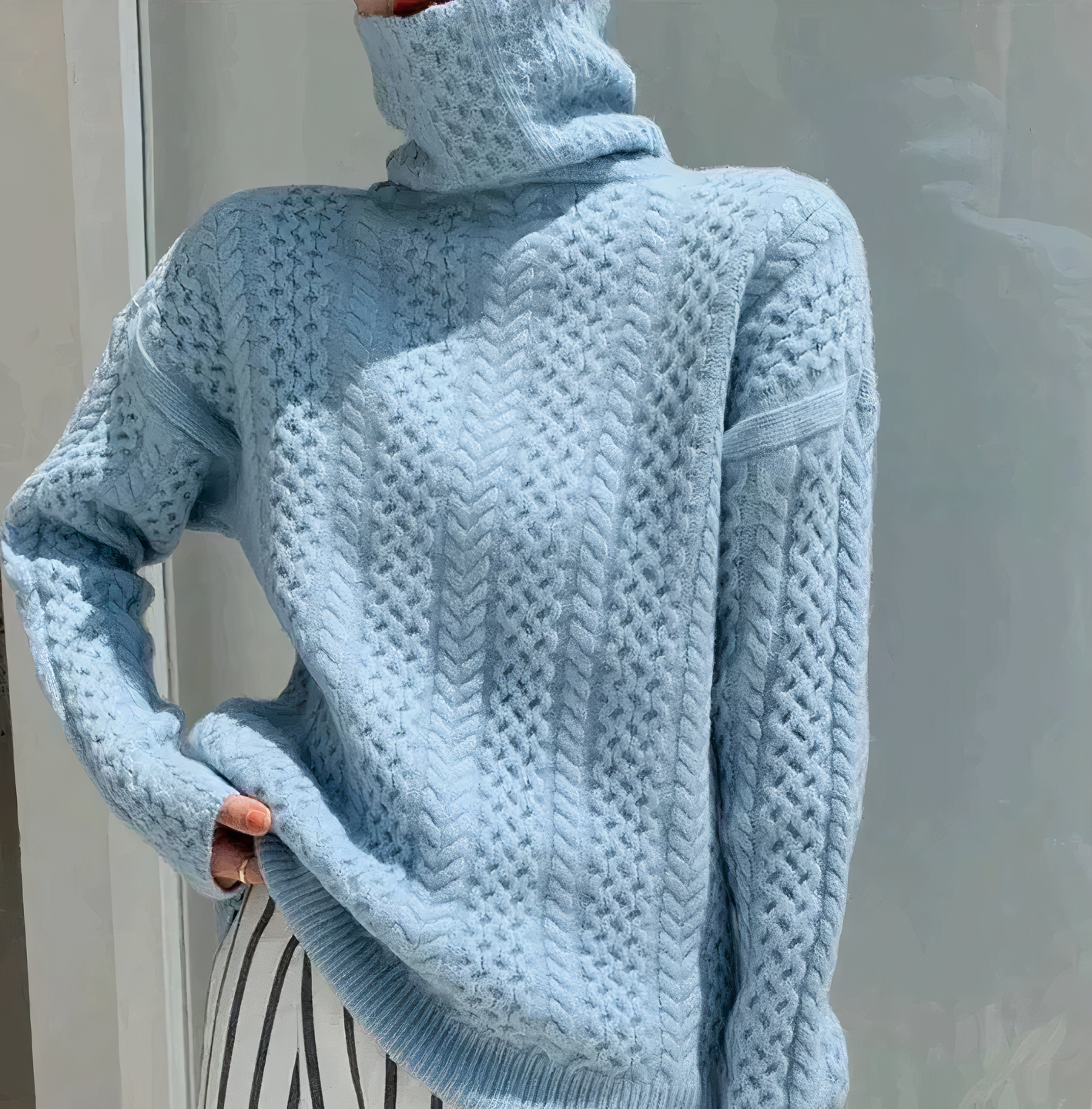 Lillymoda | Betty - gestrickter Rollkragenpullover, weich