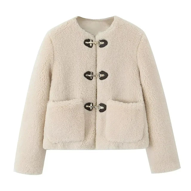 Lillymoda | Emmeline - Warmer Freizeitmantel mit O-Ausschnitt