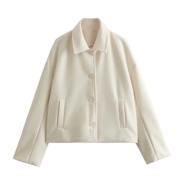 Lillymoda | Camille - Eleganter Daunenmantel mit Vintage-Kragen