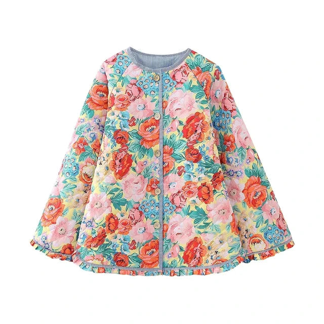 Lillymoda | Brianna - Vintage bedruckter Patchwork-Mantel