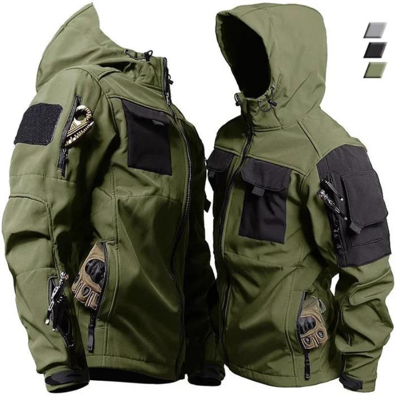 Taktische Jacke | Kapuzenjacke | Outdoor-Jacke | Wasserdichte Jacke | Herrenjacke